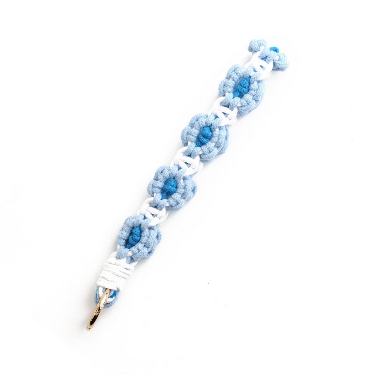 Daisy Wrist Strap Nordic Woven Keychain Pendant_CWAB5023