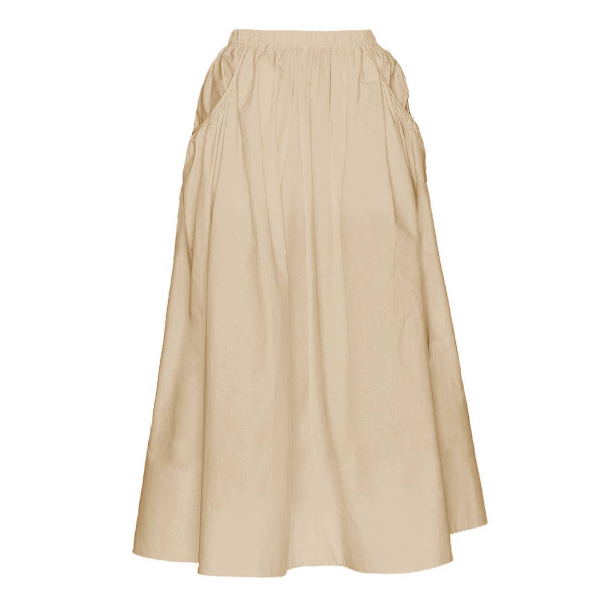 COTTON AND LINEN HIGH WAIST LOOSE SKIRT