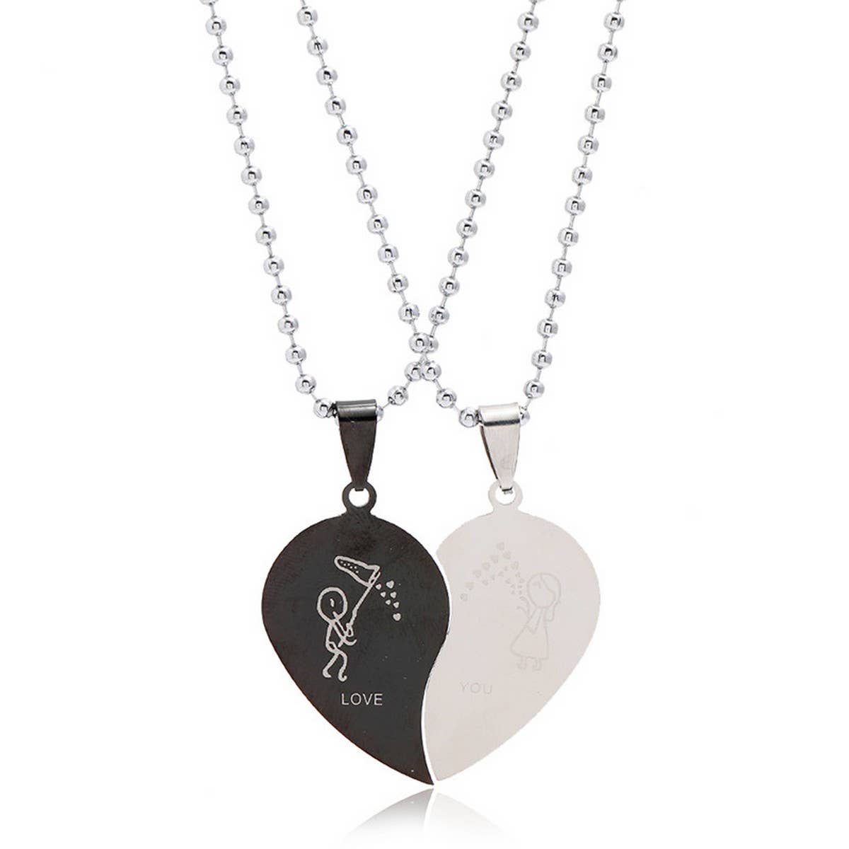 LOVE COUPLE TITANIUM STEEL NECKLACE