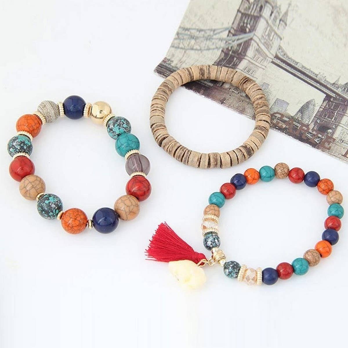 STYLISH ELEPHANT TASSEL MULTI-LAYER BRACELET_CWASC0691