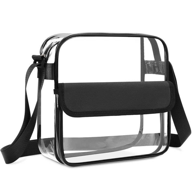 Colorful transparent pvc crossbody bag