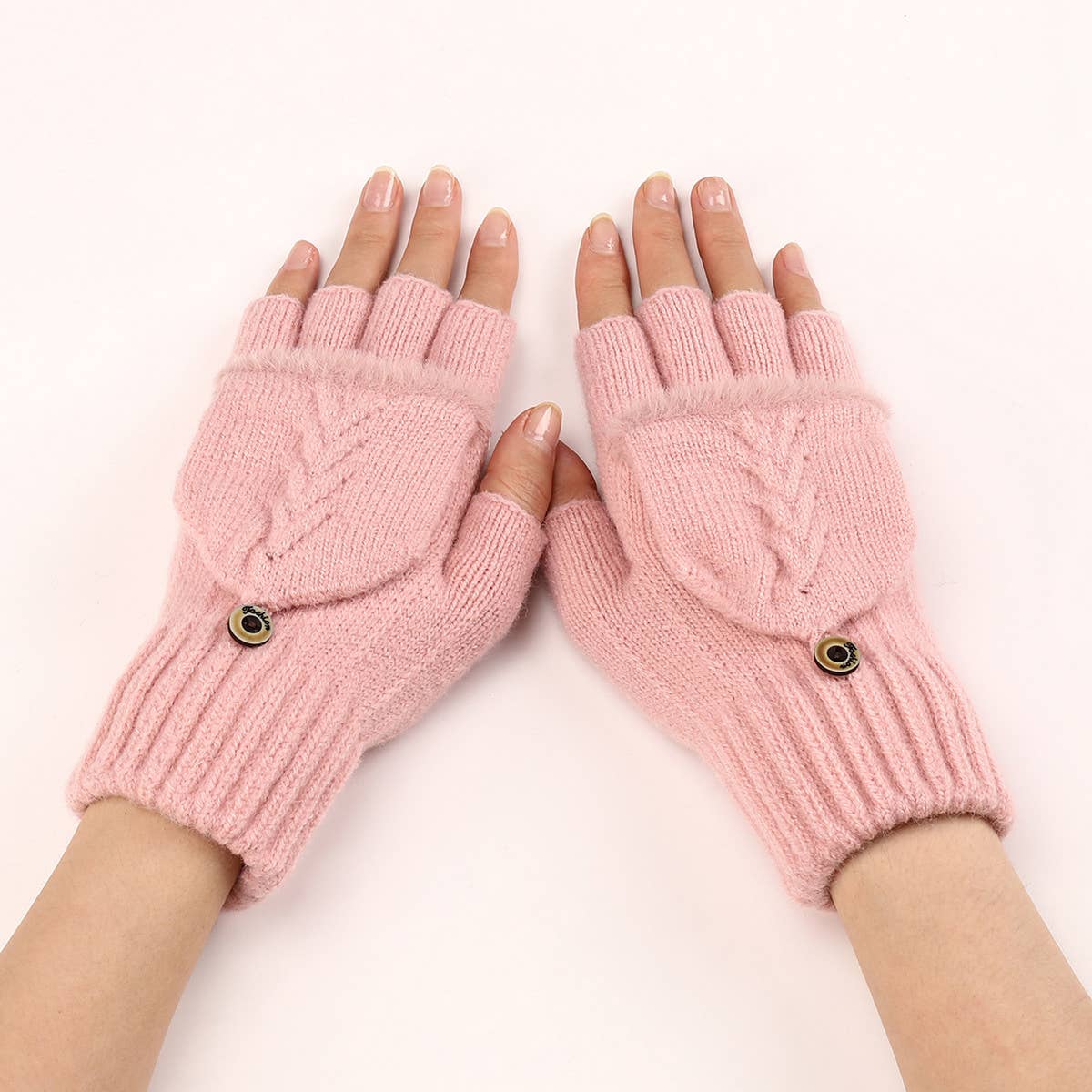 FLAP RAW EDGE AUTUMN SHORT GLOVES_CWAG0099