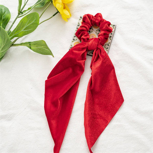CHRISTMAS SERIES RIBBON HAIR SCRUNCHIES