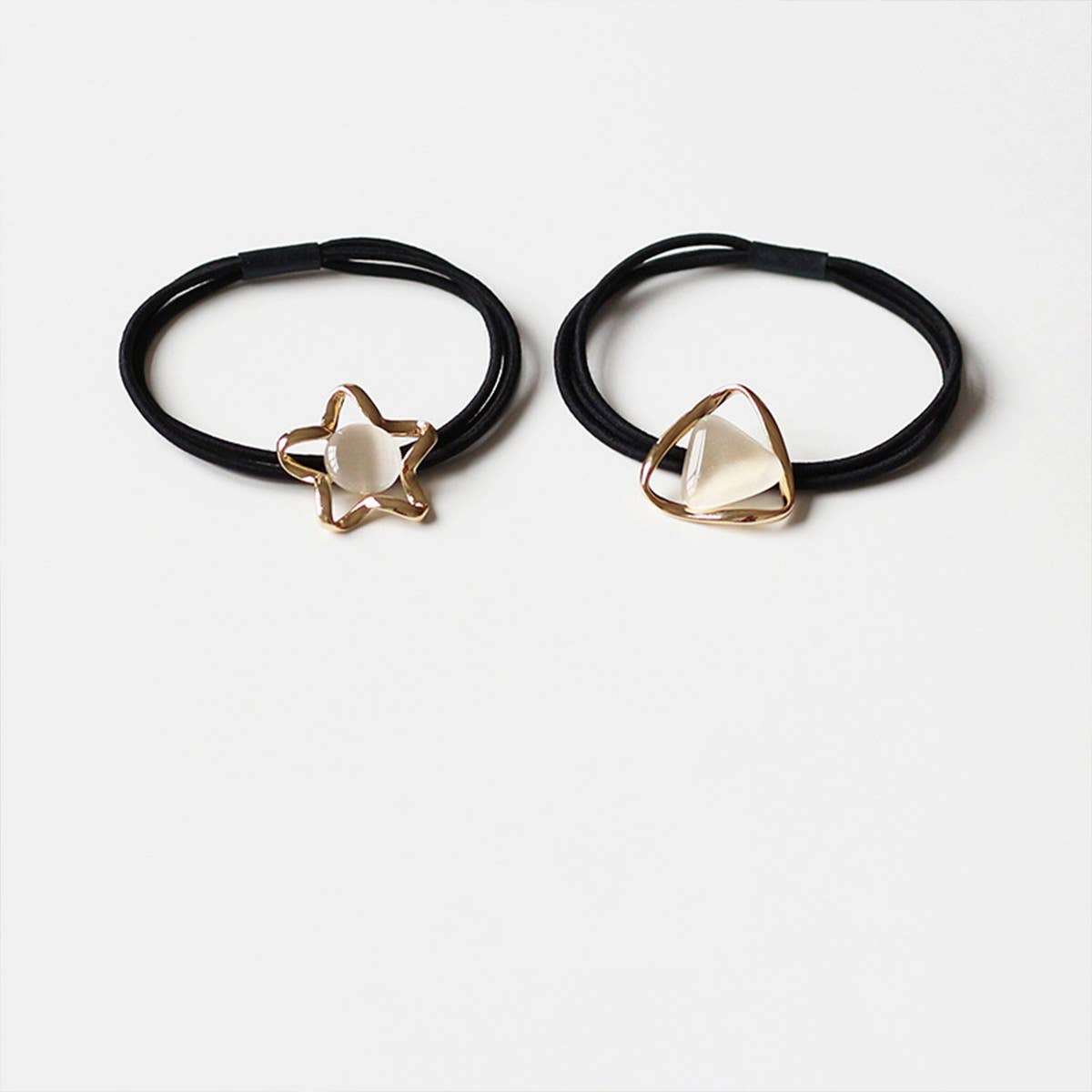 HOLLOW GEOMETRIC CAT EYE HAIR SCRUNCHIES