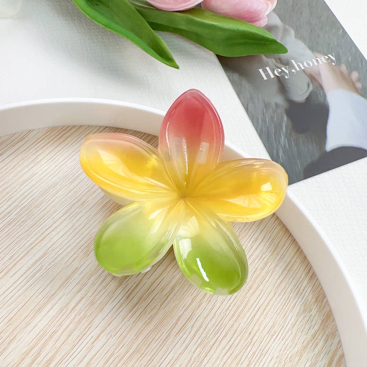 Colorful high-end floral hairpin clipper