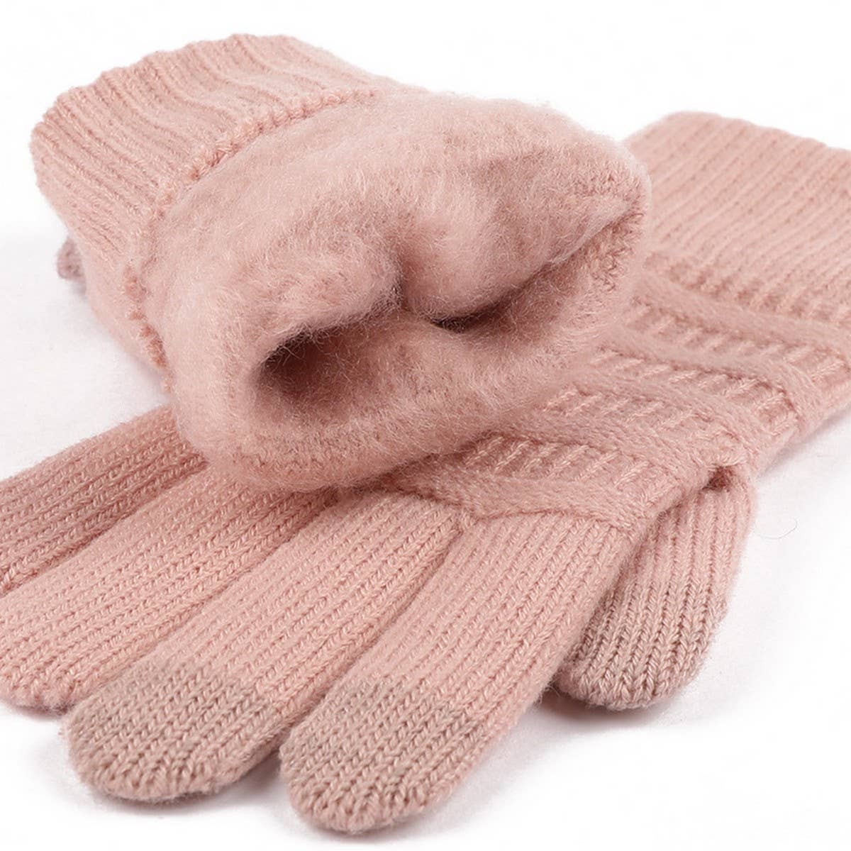 WINTER JACQUARD BRUSHED KNIT TOUCHSCREEN GLOVES_CWAG0401