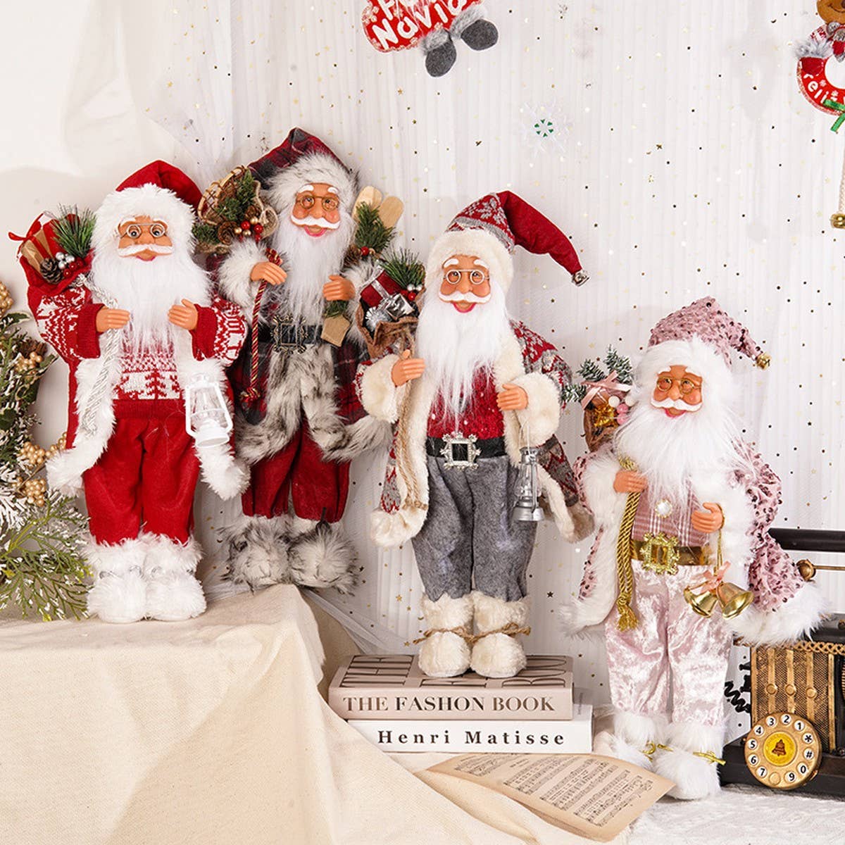 CHRISTMAS BACKPACK STANDING OLD MAN ORNAMENTS