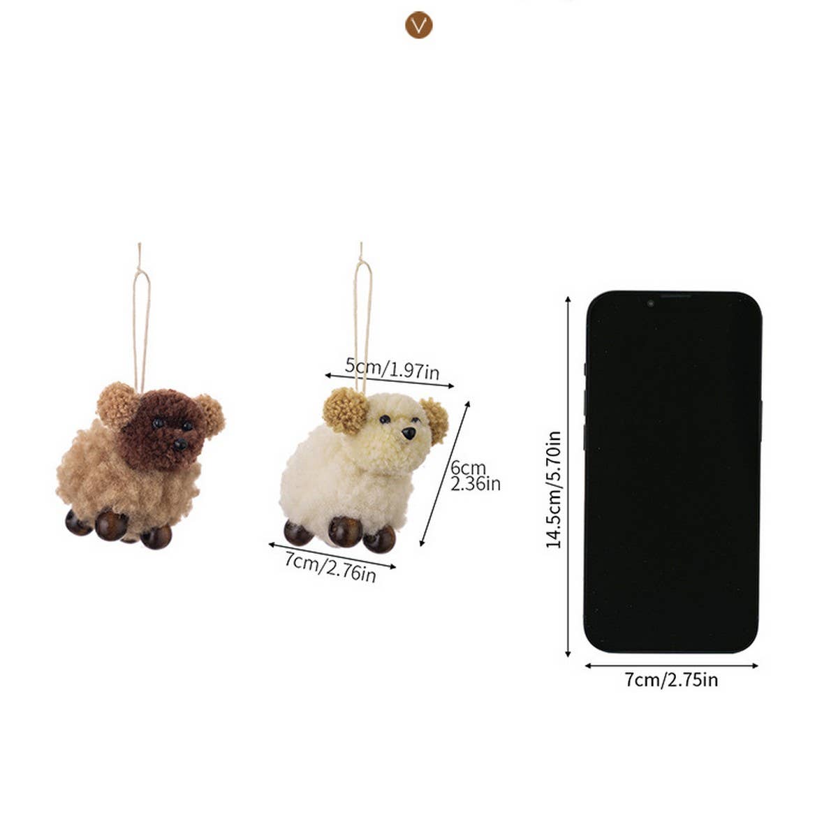 CWMM10333_PLUSH WHITE DOG CHRISTMAS TREE ORNAMENT