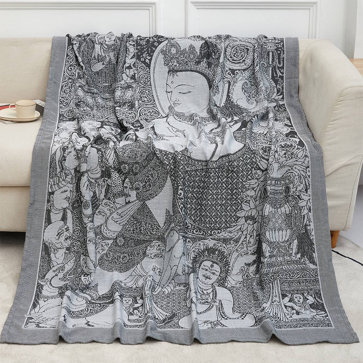 PRINTED WOVEN JACQUARD BLANKET_CWMM0322