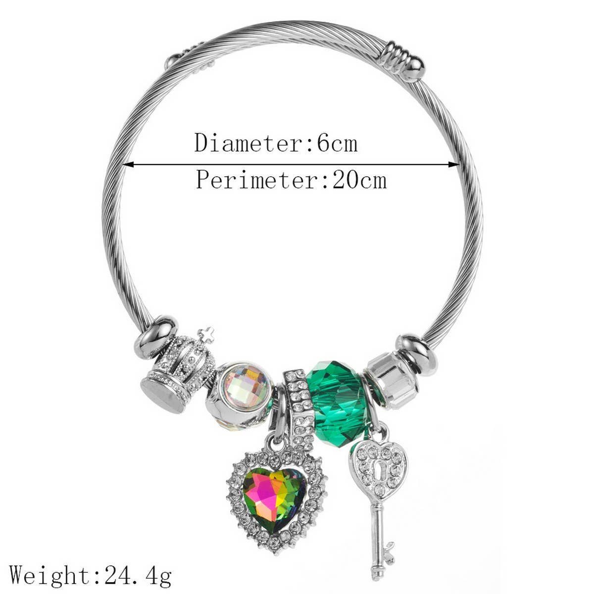 Trendy Elephant & Heart Steel Bracelet for Couples