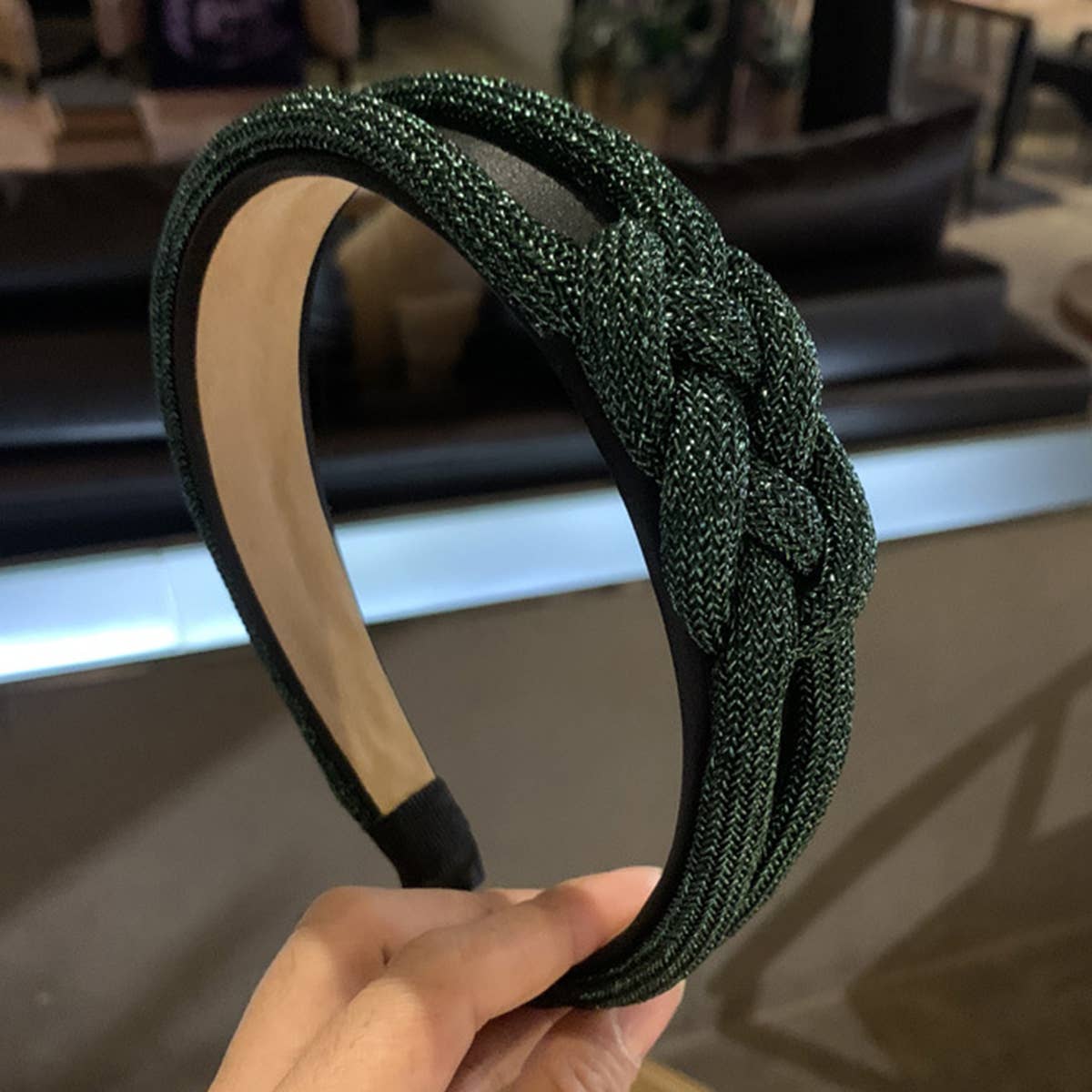 GLITTER KNOT DECOR GLAMOROUS HEADBAND_CWAHA0197