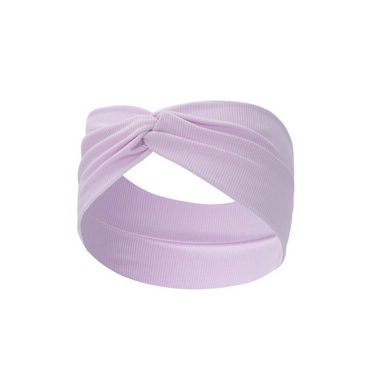 CWAHA6418_WIDE KNOTTED CROSS-SPORT ELASTIC HEADBAND