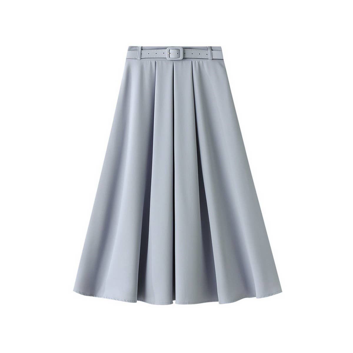RETRO HIGH WAIST A-LINE SKIRT SLIM SKIRT WITH BELT_CWBMS0307