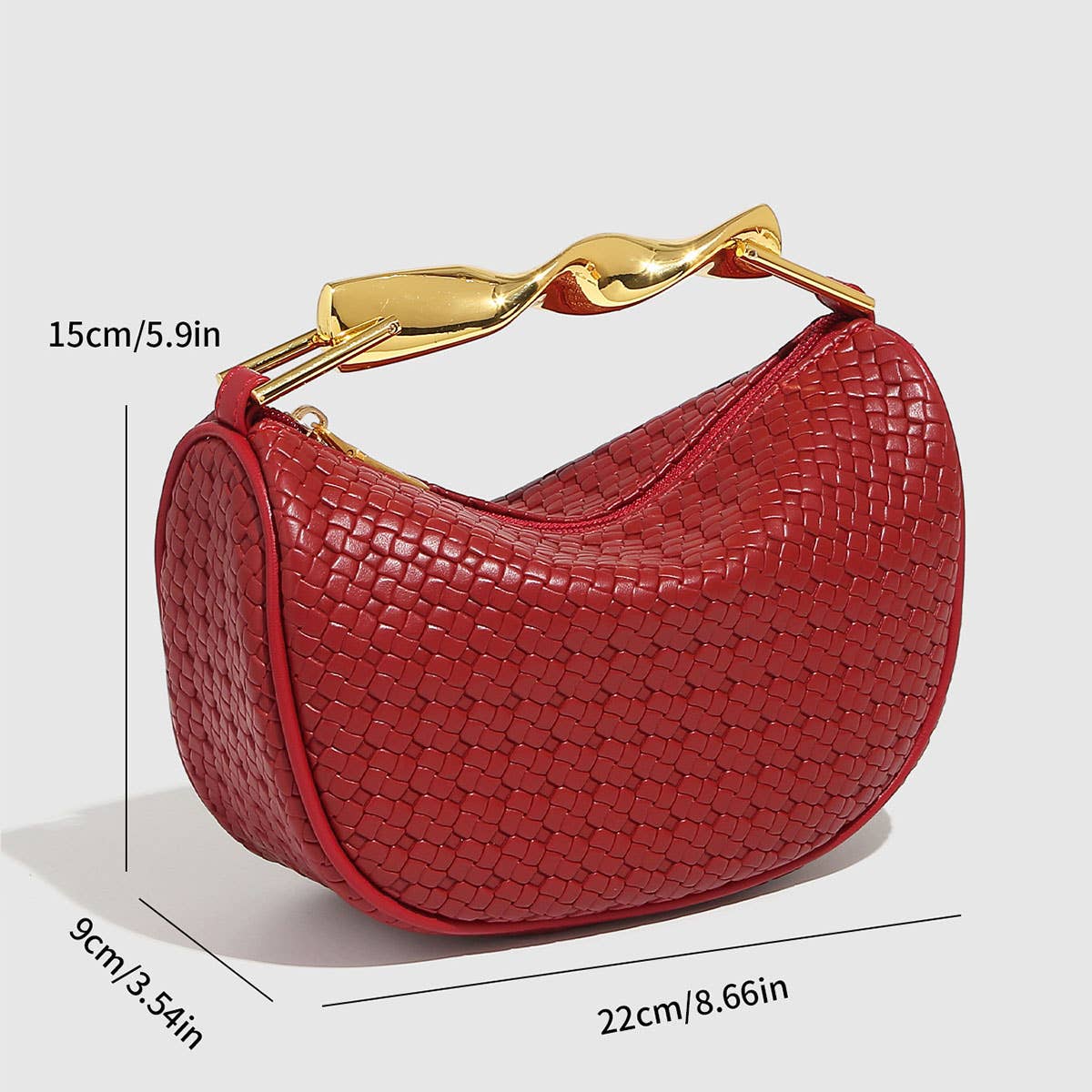 Small Tweed-Style Woven Chain Shoulder Bag_CWAB5709