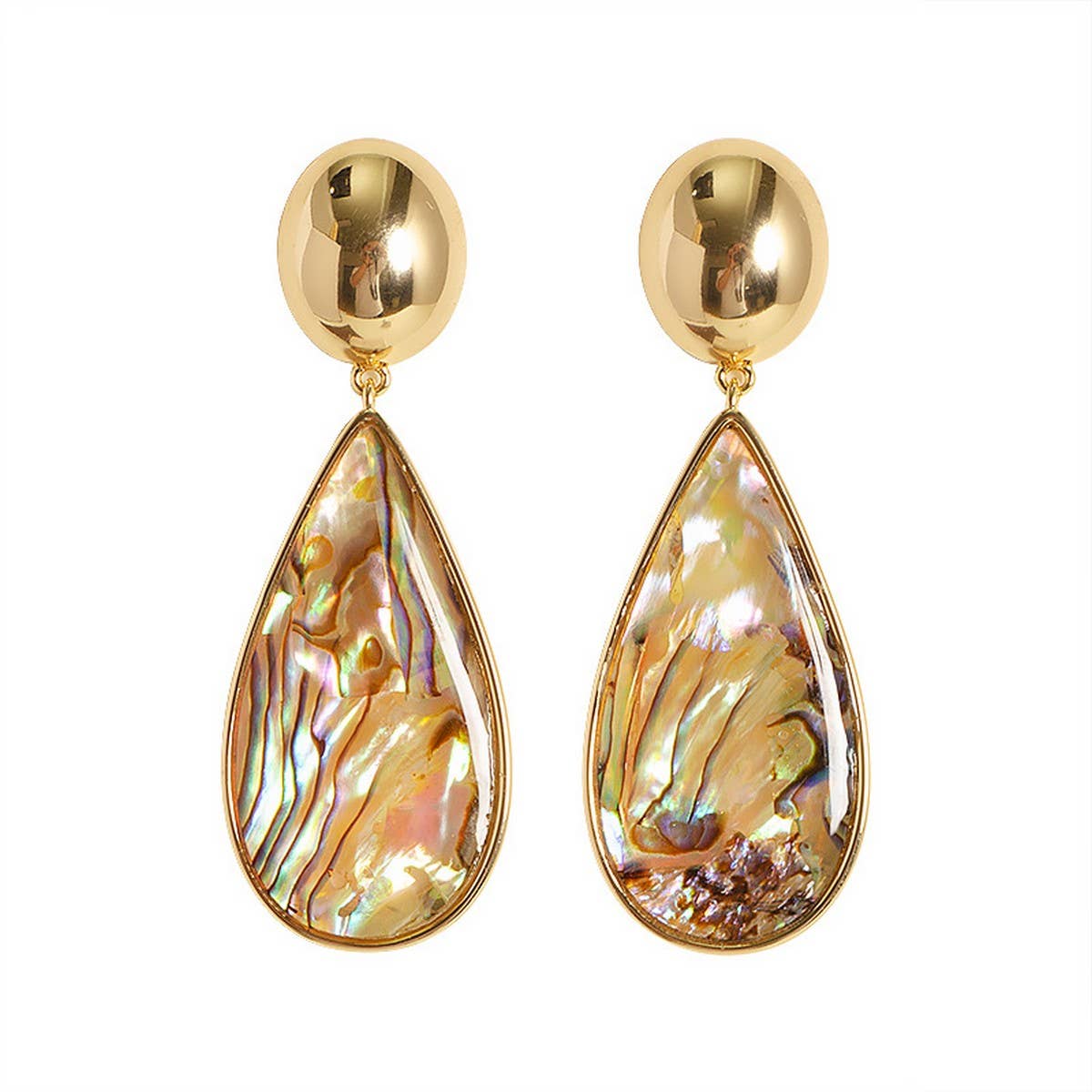 RETRO PERSONALITY ABALONE PENDANT EARRINGS_CWMM4330