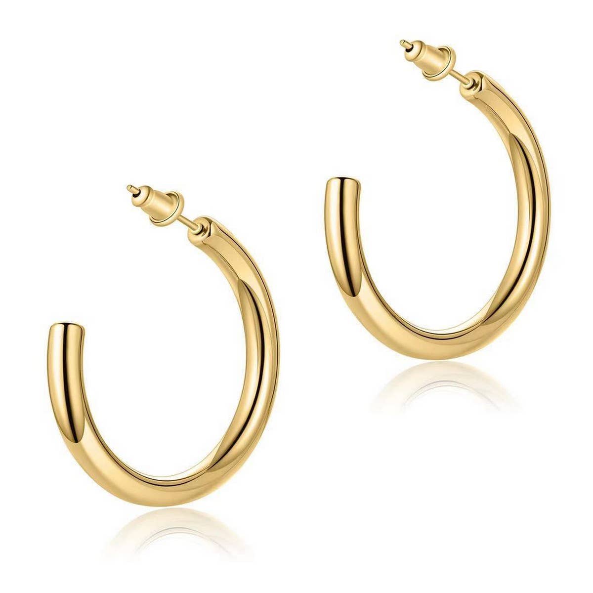 WOMEN LUXURY HYPOALLERGENIC THICK RING EARRINGS