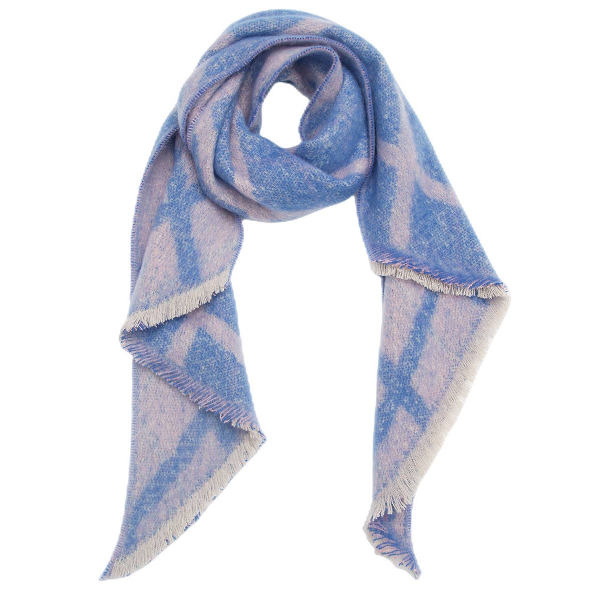 Circle Yarn Diamond Scarf ? Reversible Winter Wrap