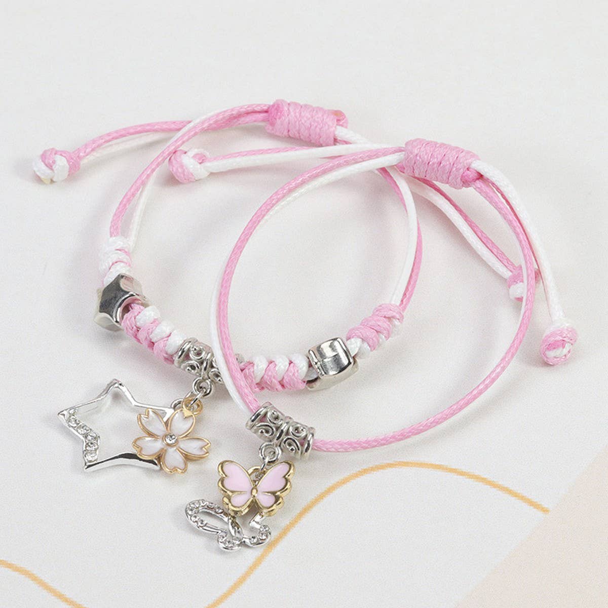 SIMPLE BUTTERFLY DECORATIVE WOVEN BRACELET_CWAJE0730
