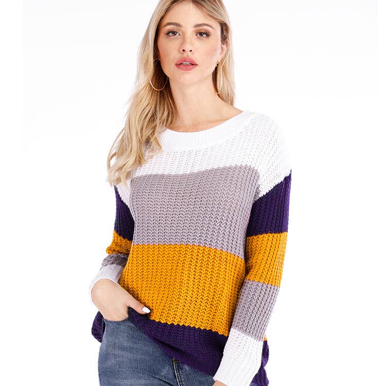 STRIPED PULLOVER RAINBOW KNITWEAR