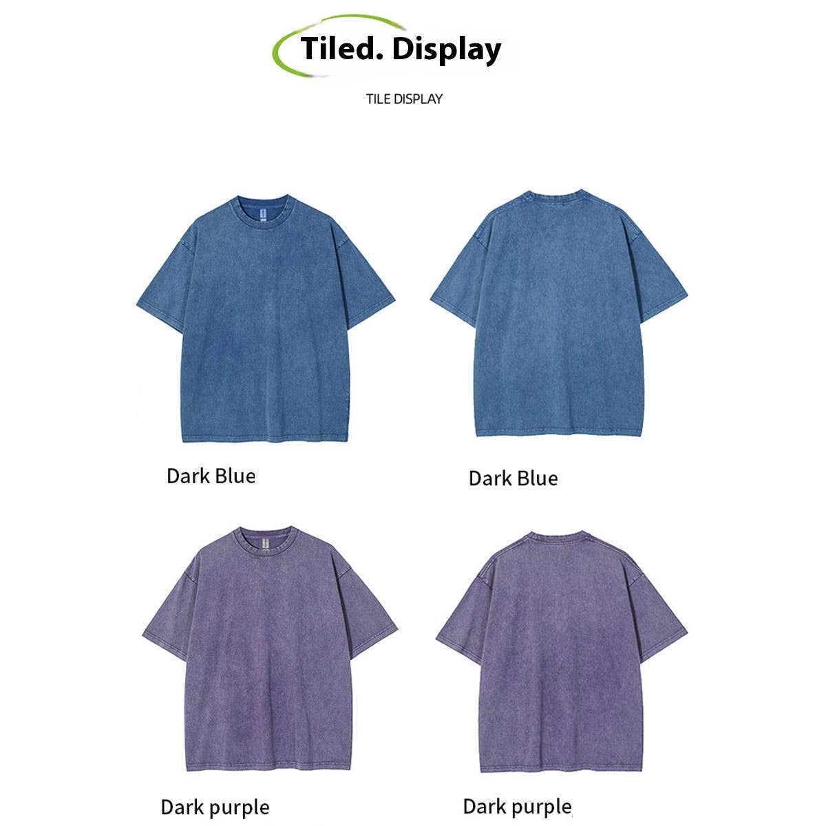 250g Vintage Washed Wax-Dyed Cotton T-Shirt ??Custom Logo