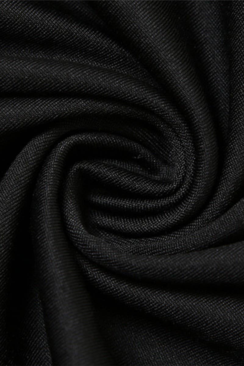 CWDMD4280_SEE-THROUGH MESH STITCHING SLIM-FITTING DRESS