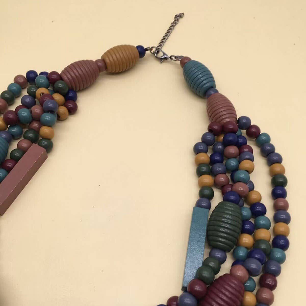 BOHEMIAN WOODEN BEAD HANDMADE NECKLACE_CWMM4567