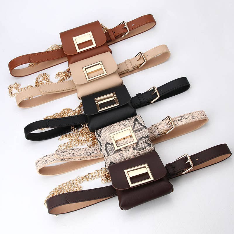 Golden chain fashionable women's belt