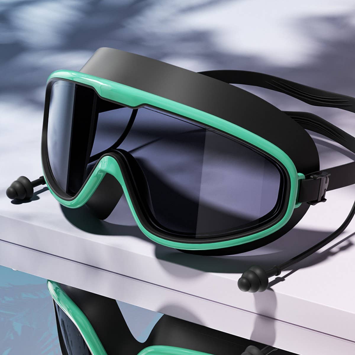 HD Anti-Fog Swim Goggles ? Large Frame for Adults