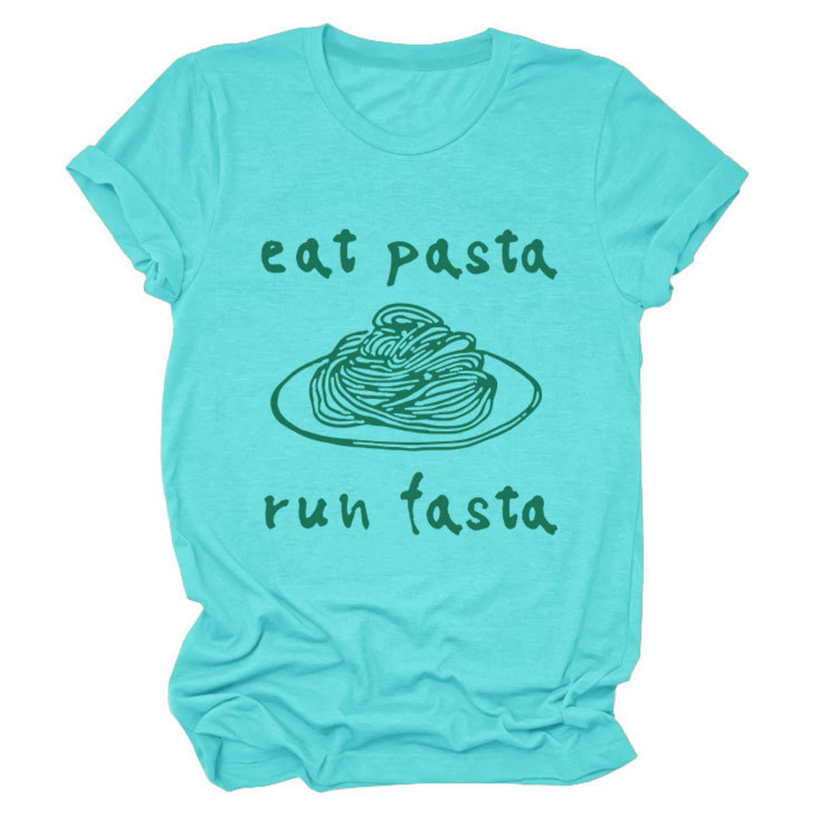 Trendy Women¡¯s Short Sleeve Tee ? Eat Pasta Run