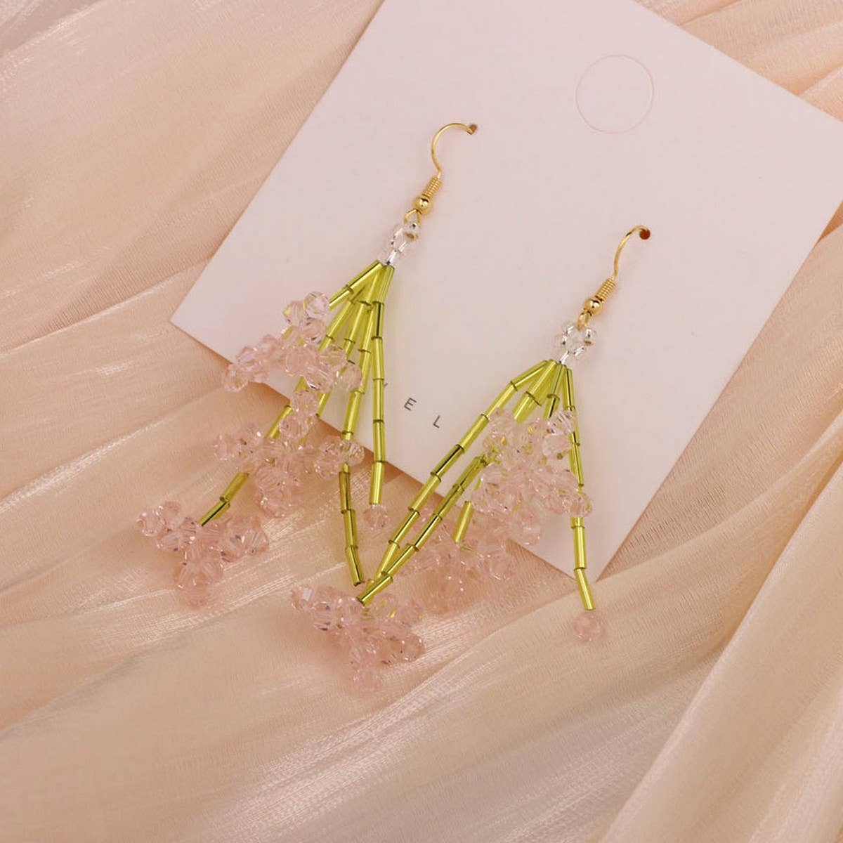 SWEET AND ELEGANT HAND-WOVEN CRYSTAL EARRINGS