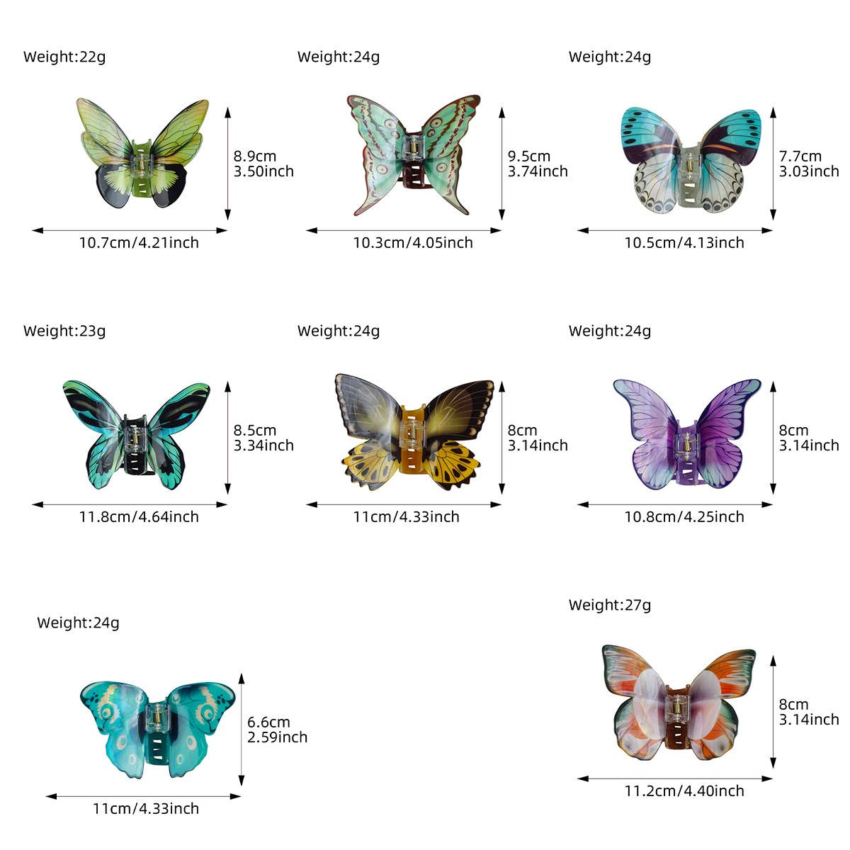 Hairpins with the simulated butterfly temperament