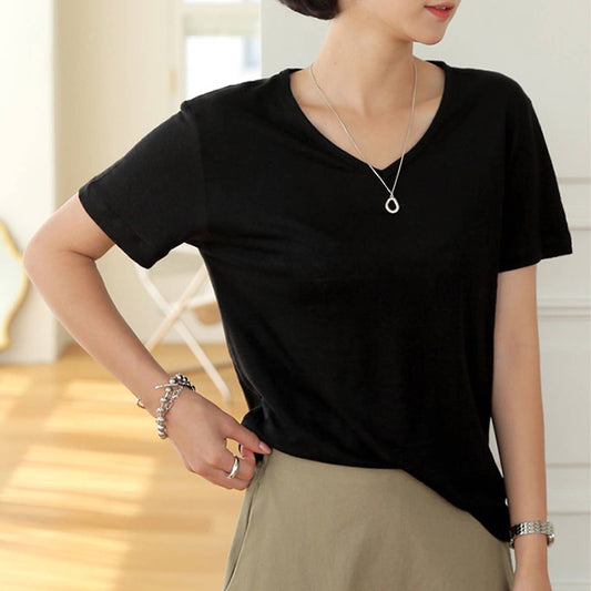 SIMPLE COTTON LINEN LOOSE BASE SHIRT