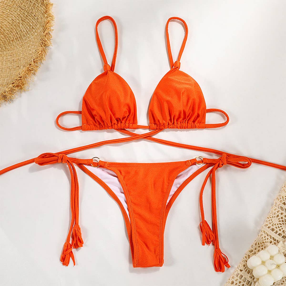 Sexy Nylon Bikini - Tie-Front Women's Swimwear