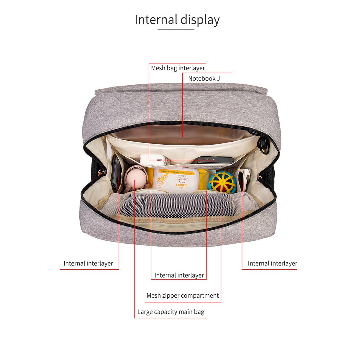 TRAVEL BACKPACK MOTHER AND BABY BAG_CWAB2224