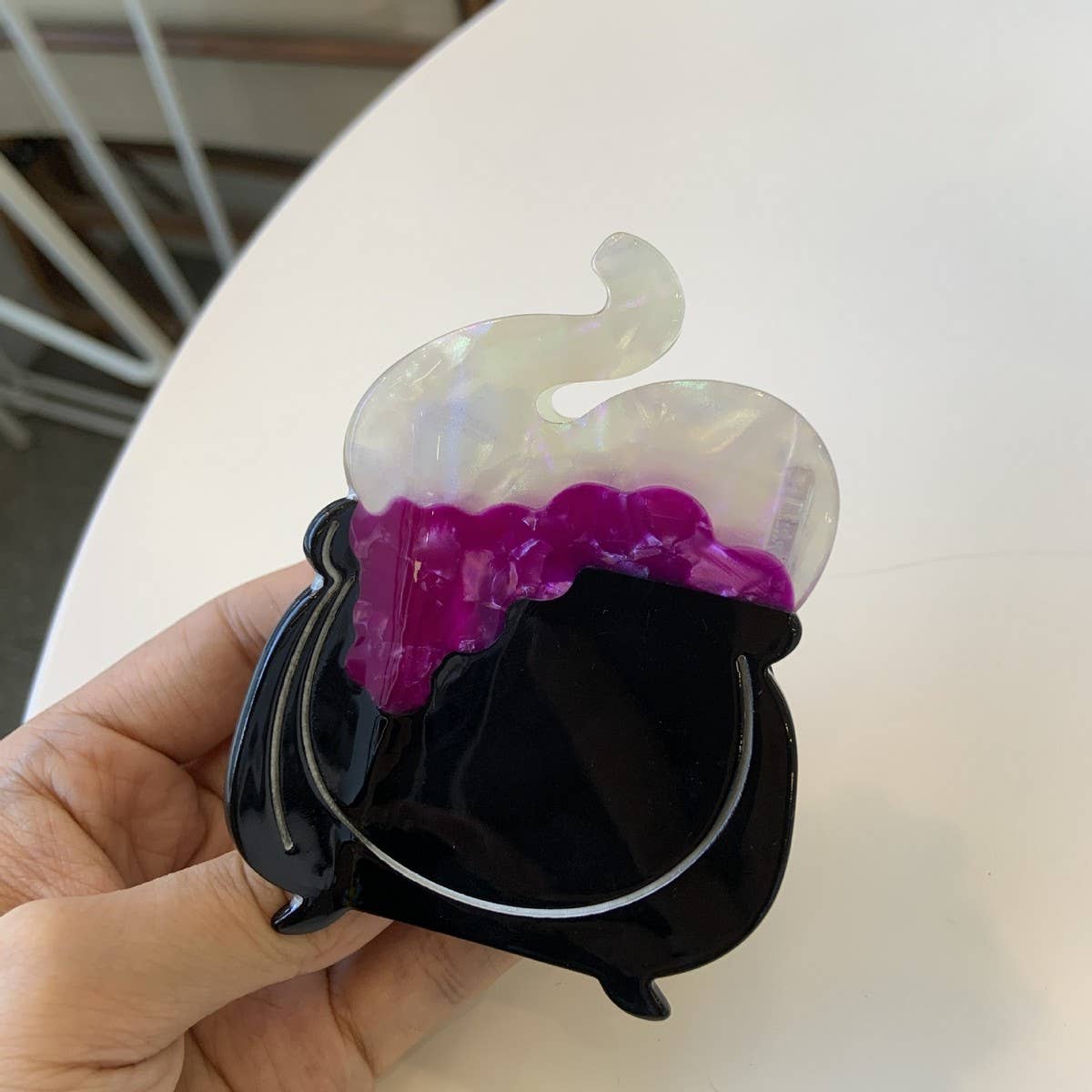 Halloween Pumpkin- Skull and Bat Hair Clip