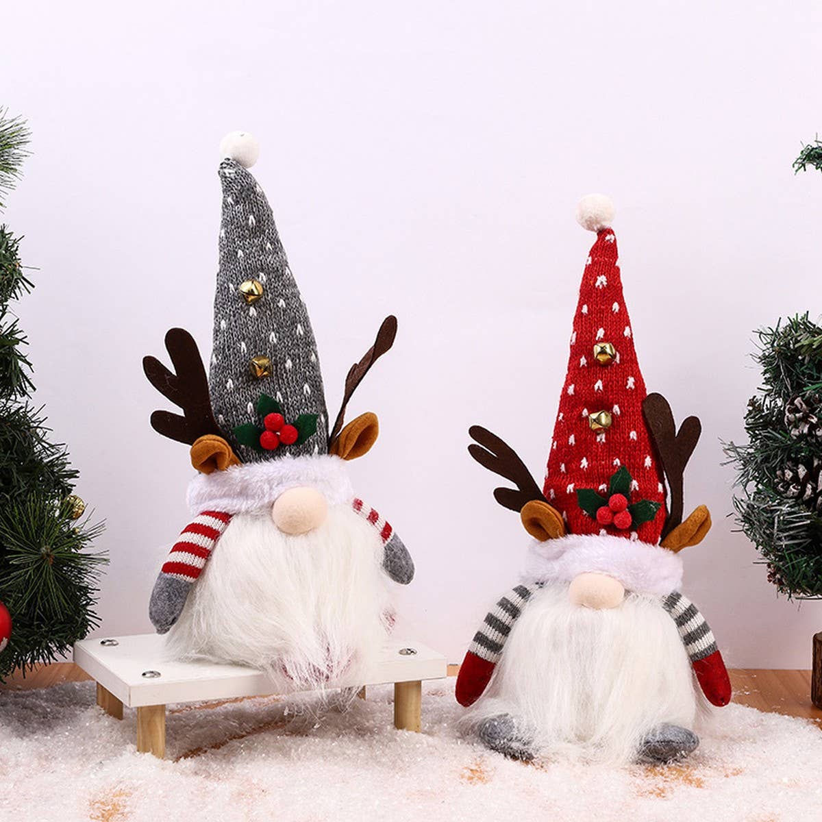 CHRISTMAS LIGHTED RUDOLPH DOLL ORNAMENTS
