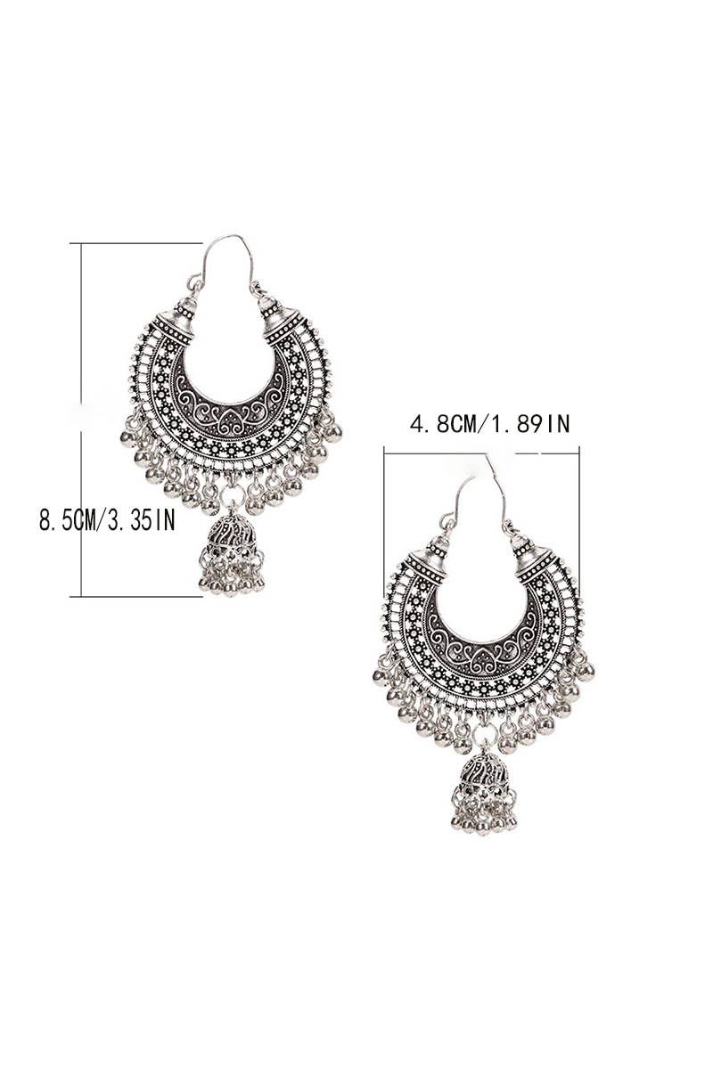 CWMM10440_BOHO FLOWER MOON VINTAGE BELL DANGLE EARRINGS