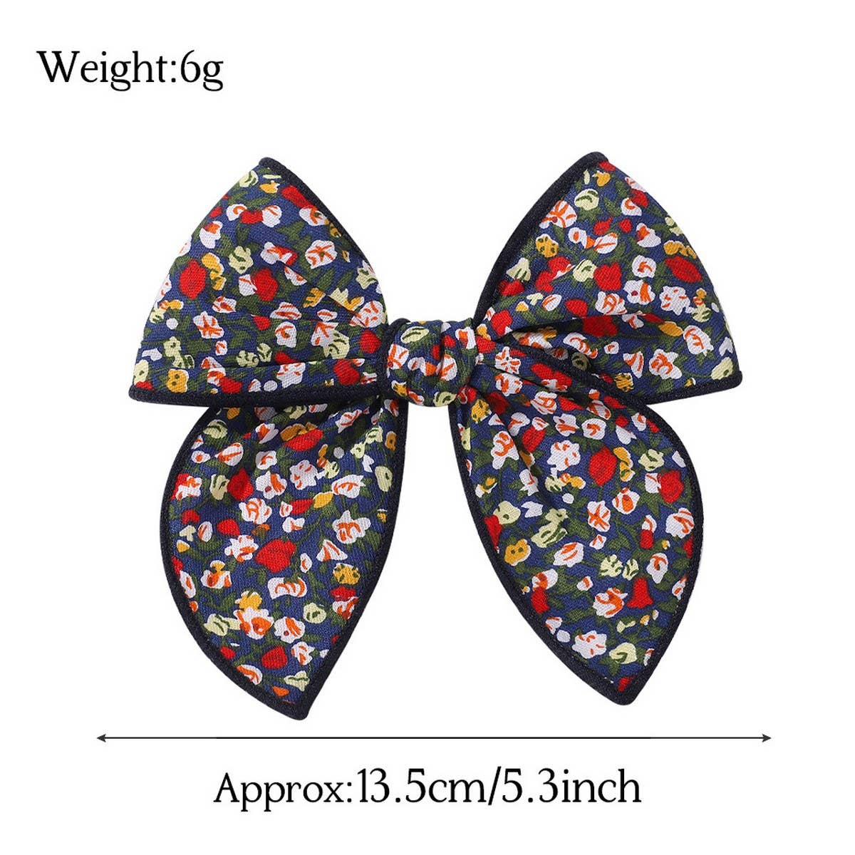 Floral Cotton Bow Hair Clip for Baby Girls