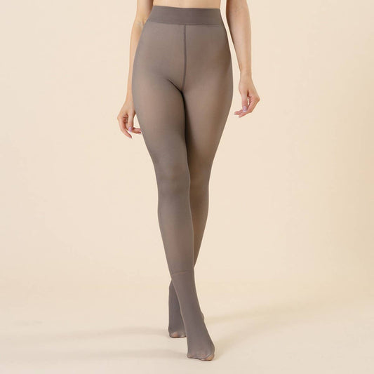 Plus Size Warm Nude Sheer Leggings with Stirrup_CWMM8968