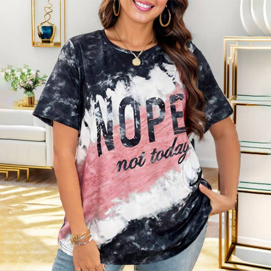 LOCATION LETTER PRINT LOOSE BLOUSE