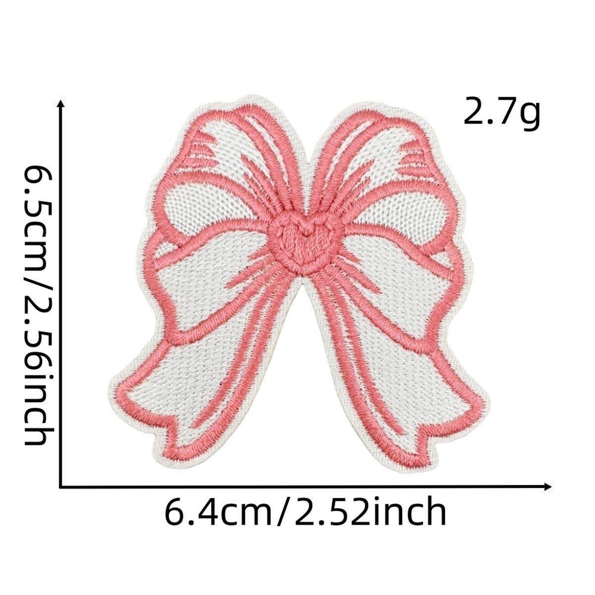 CUTE SOLID COLOR CARTOON BOW EMBROIDERED PATCH