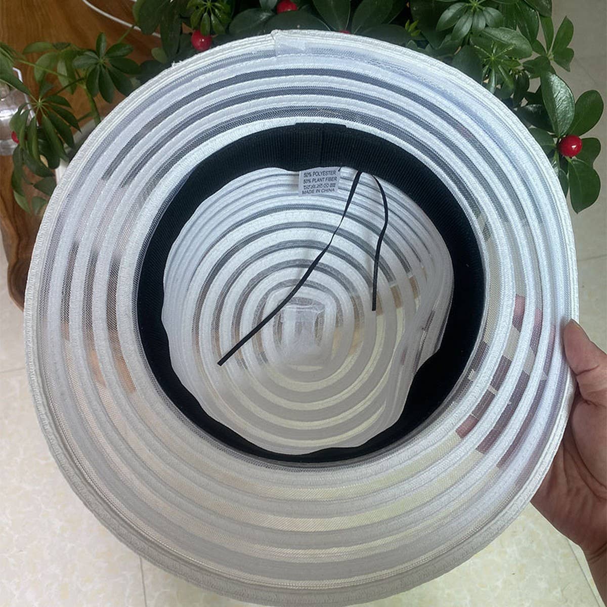 Summer fashion sun protection flat top sun hat_CWAH3559