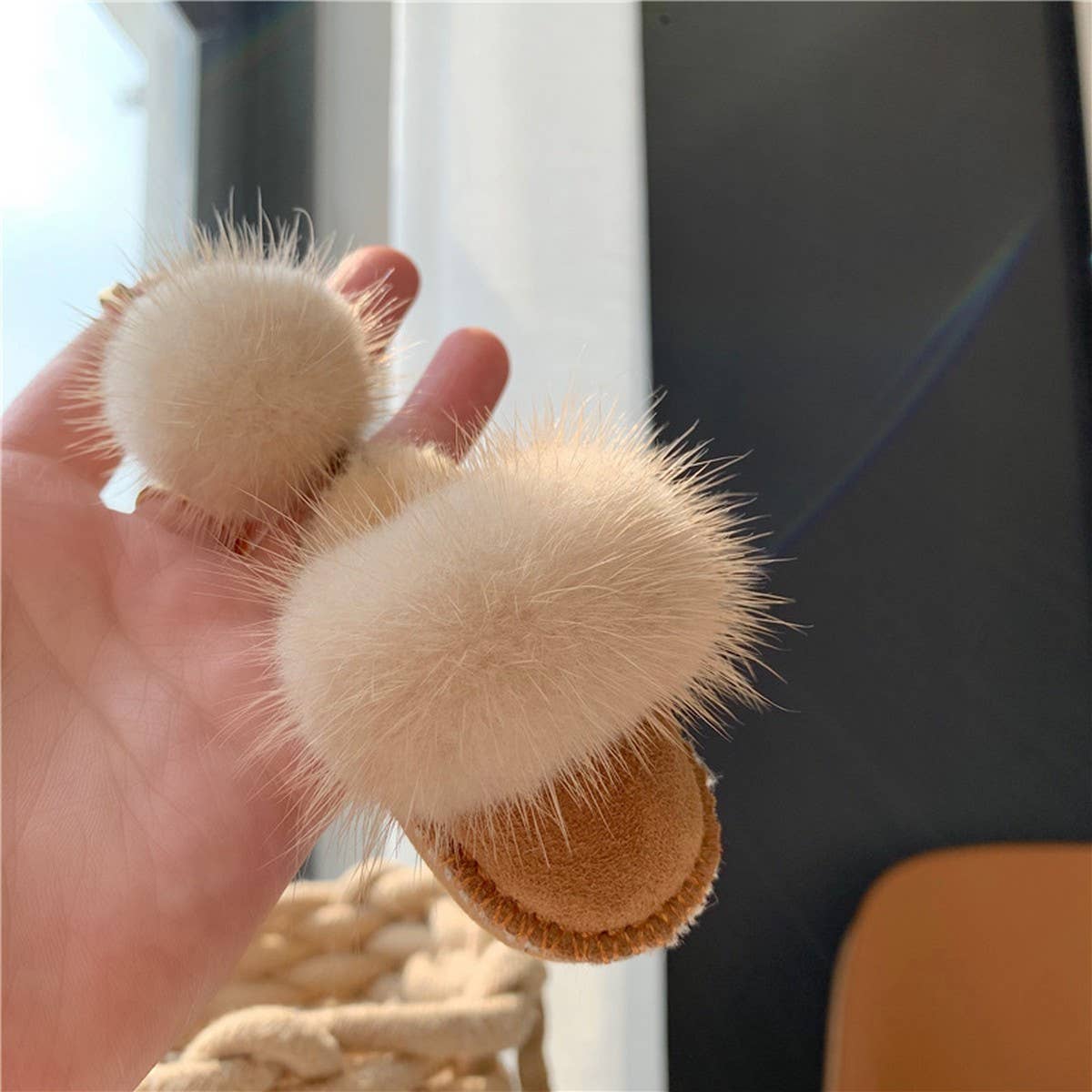 WOOL SLIPPERS PENDANT PERSONALIZED PLUSH KEYCHAIN_CWMM2486