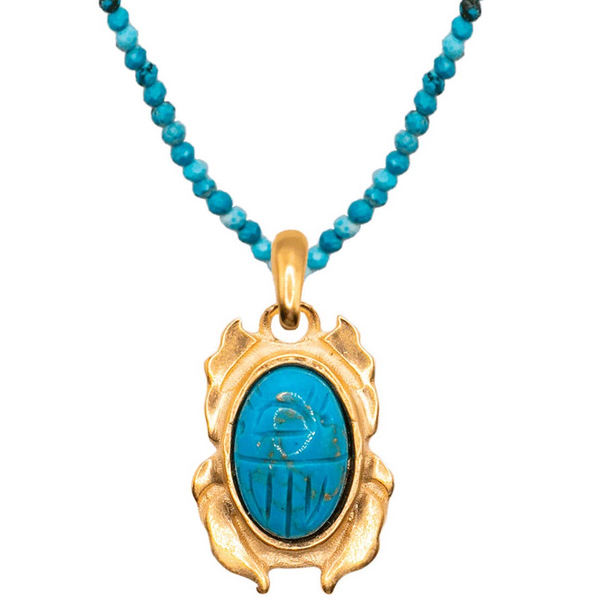 Gold Ocean Charms Necklace ? Fish & Shell Beads