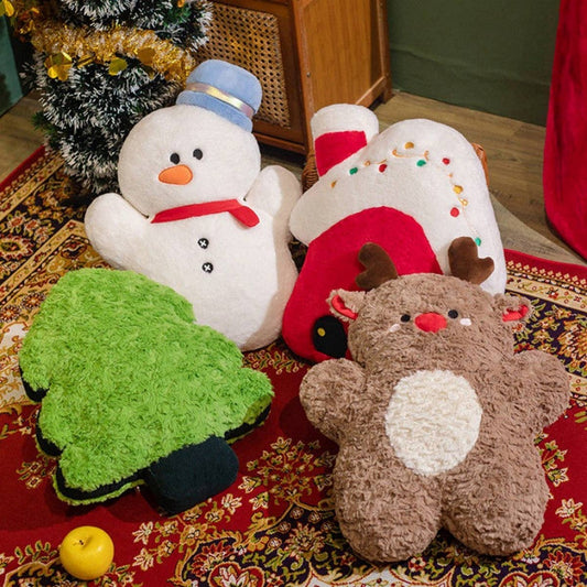 NEW CHRISTMAS SNOWMAN ELK PILLOW