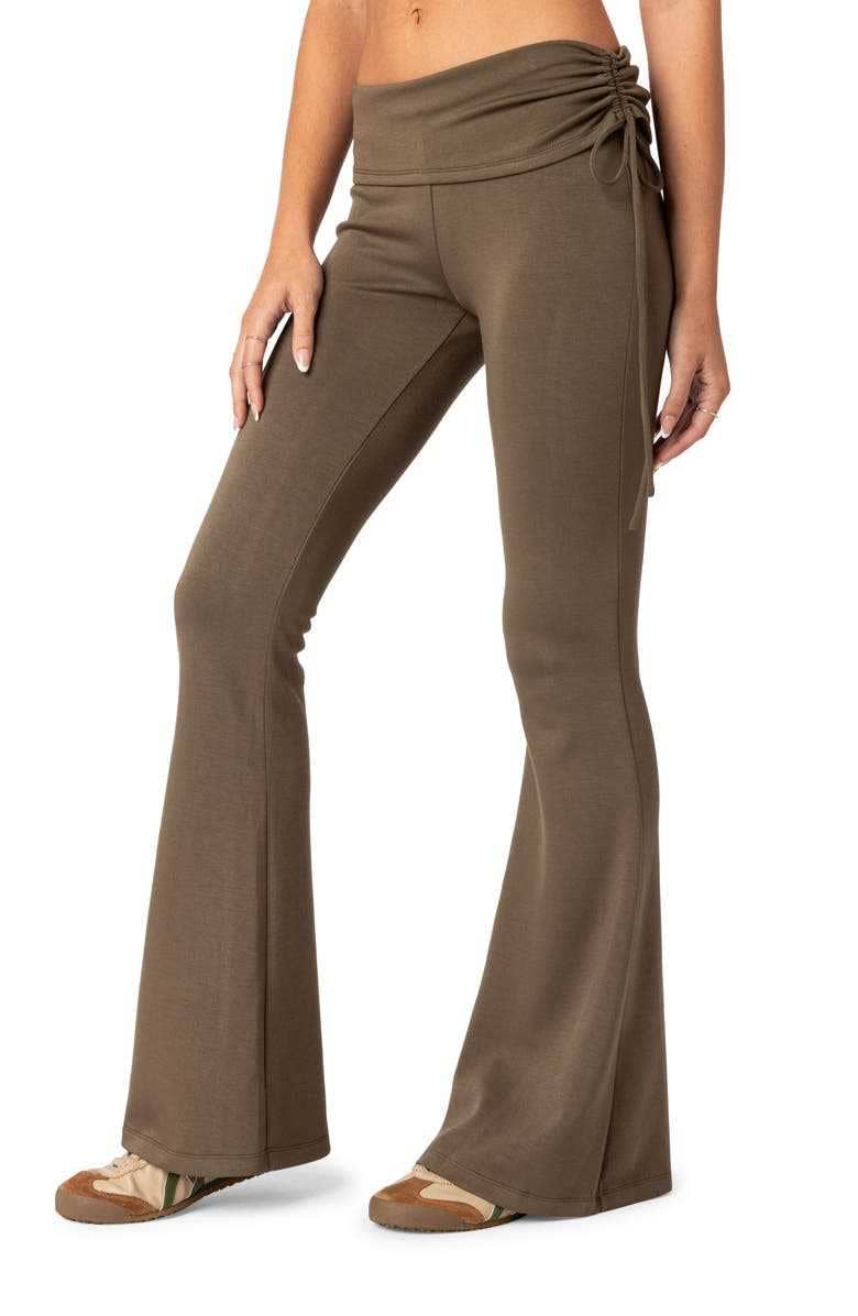 High-waisted yoga hip-lifting wide-leg pants