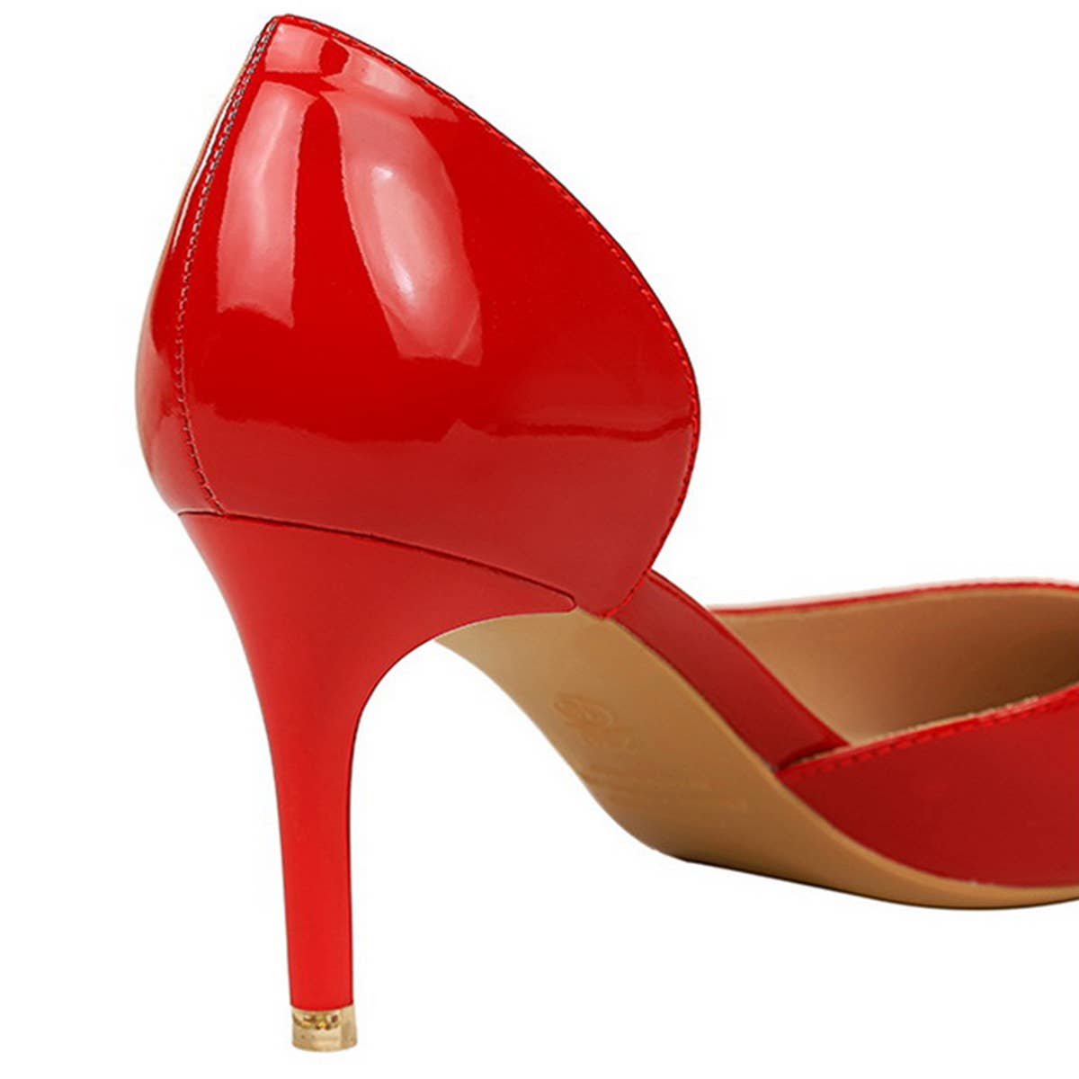 GLOSSY SHALLOW POINTED TOE SEXY HIGH HEELS