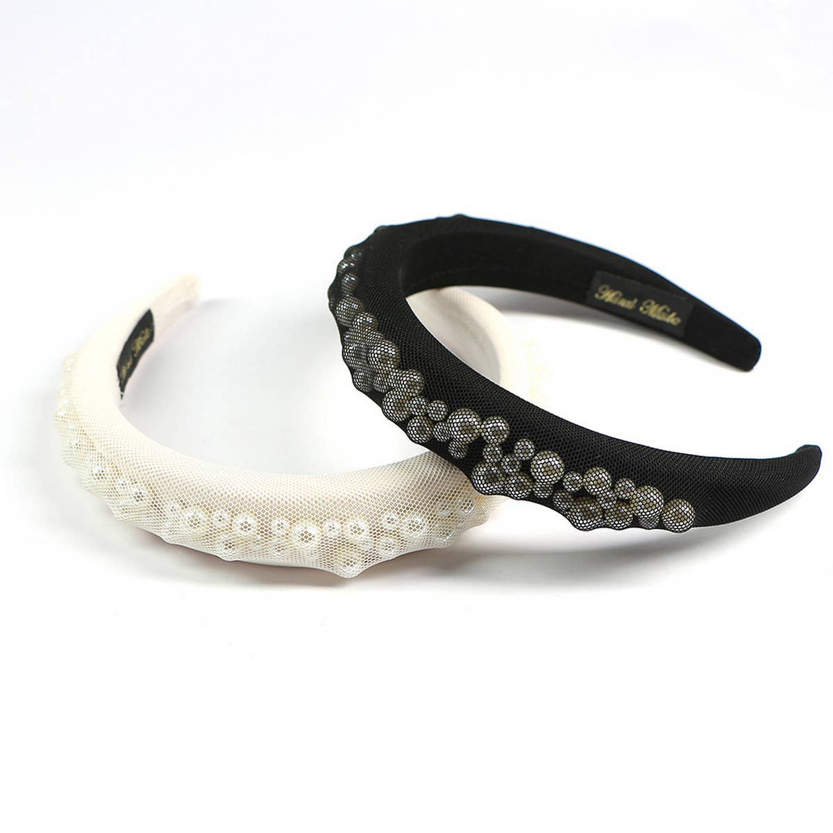 RETRO PEARL MESH HEADBAND_CWAHA0978