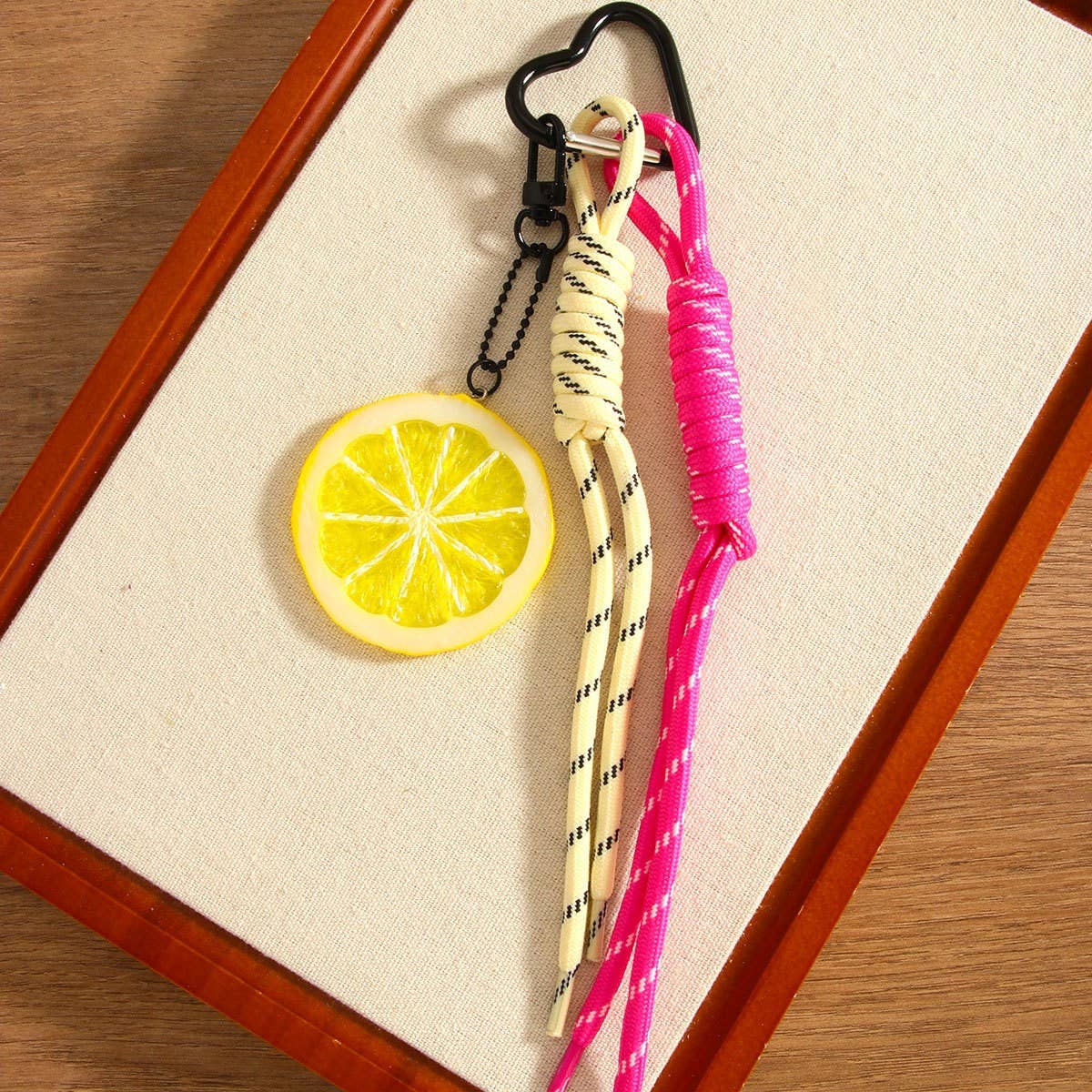 Creative Realistic Lemon Slice Fruit Keychain