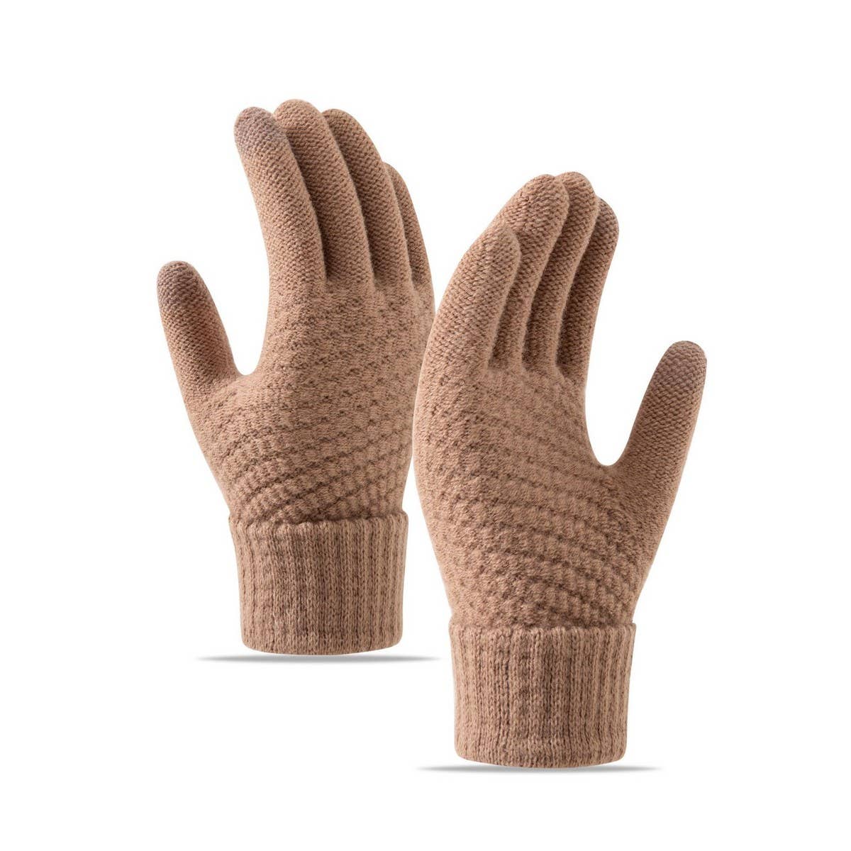CWAG00551_WOMEN WINTER CUTE KNIT TOUCHSCREEN GLOVES